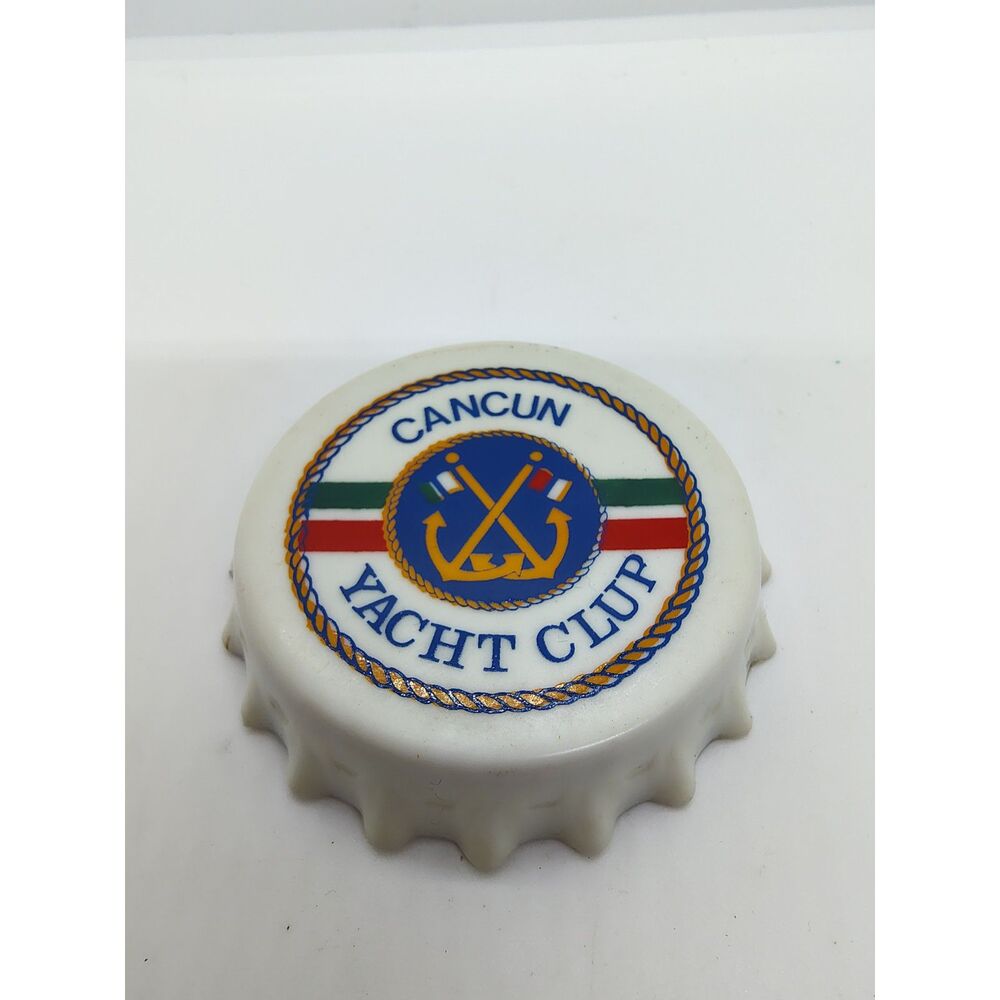 Vintage Bottle Opener CAncun Yacht Club Promotional Bottle Cap